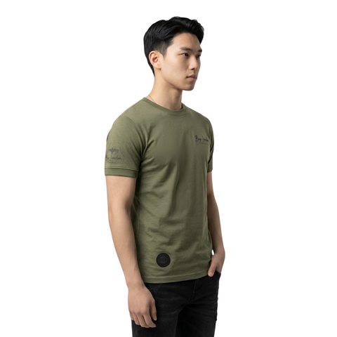 Playera Verde Olivo Hombre Cuello Redondo Boy London