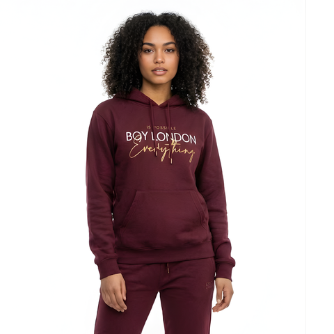 Sudadera Mujer Hoodie Vino Casual Para Boy London