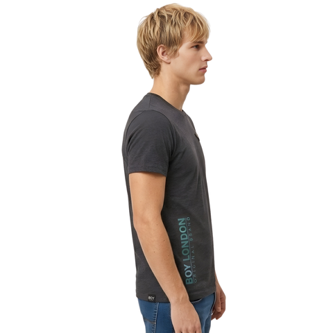 Playera Boy London Gris Estampado Holográfico Original