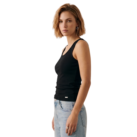 Blusa Tirantes Boy London Mujer Negra
