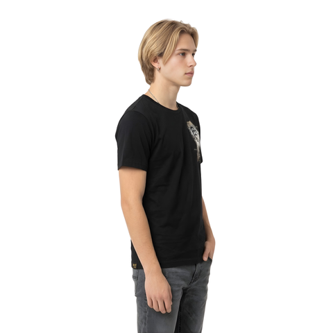 Playera Boy London Negra Metálico Grafiti Foil Original