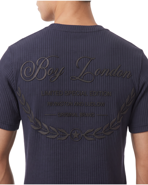 Playera rayada Boy London Azul Marino