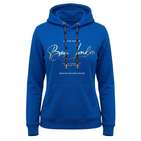 Sudadera Boy London Mujer Azul Rey Dorado Limited