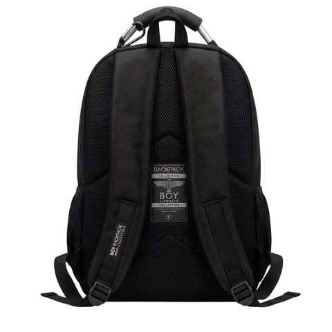 Mochila Boy London Negra Quality Assured Panel Mesh