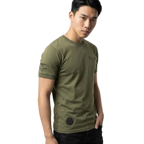 Playera Verde Olivo Hombre Cuello Redondo Boy London
