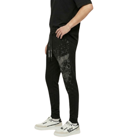 Pants Boy London Negro Running Unisex Bolsillo Oculto