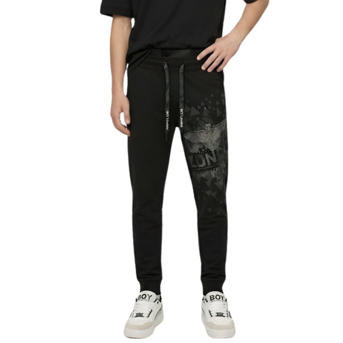Pants Boy London Negro Running Unisex Bolsillo Oculto