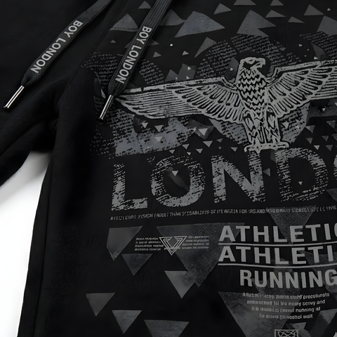 Pants Boy London Negro Running Unisex Bolsillo Oculto