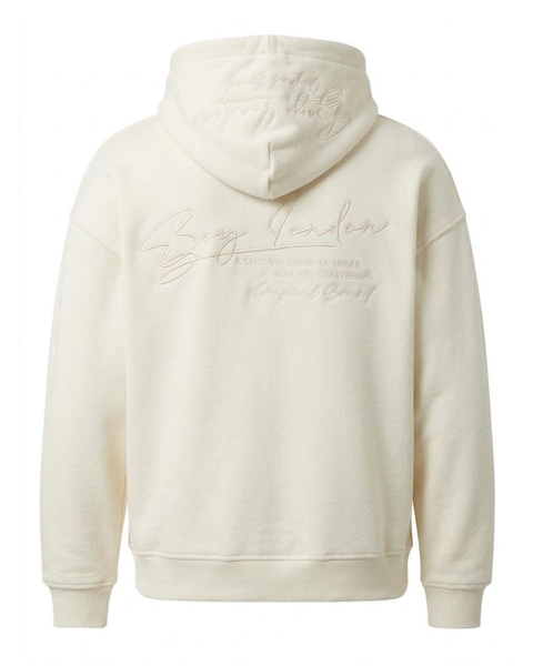 Sudadera hoodie Oversize Boy London Crema Bordado Tonal hombre