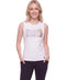 Playera Sin Mangas Blanca Mujer Boy London Mármol Dorado