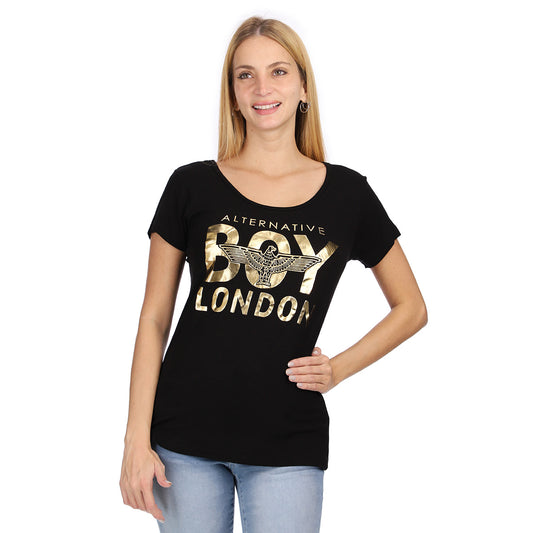 Playera Negra Para Mujer Transpirable Ligera Boy London