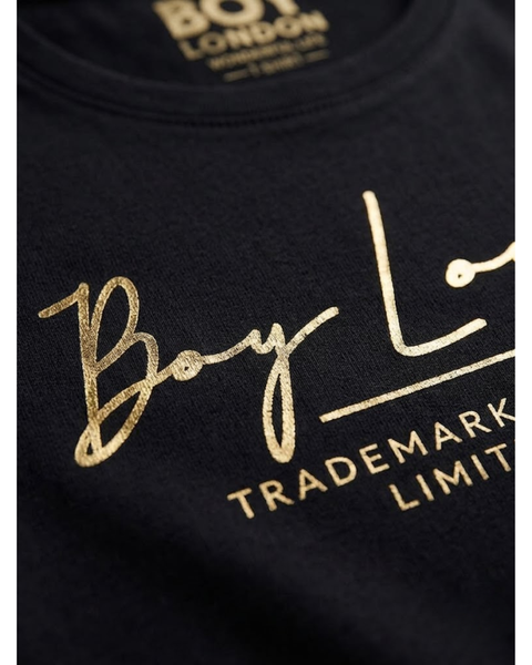 Playera Boy London Mujer NEGRO Dorado