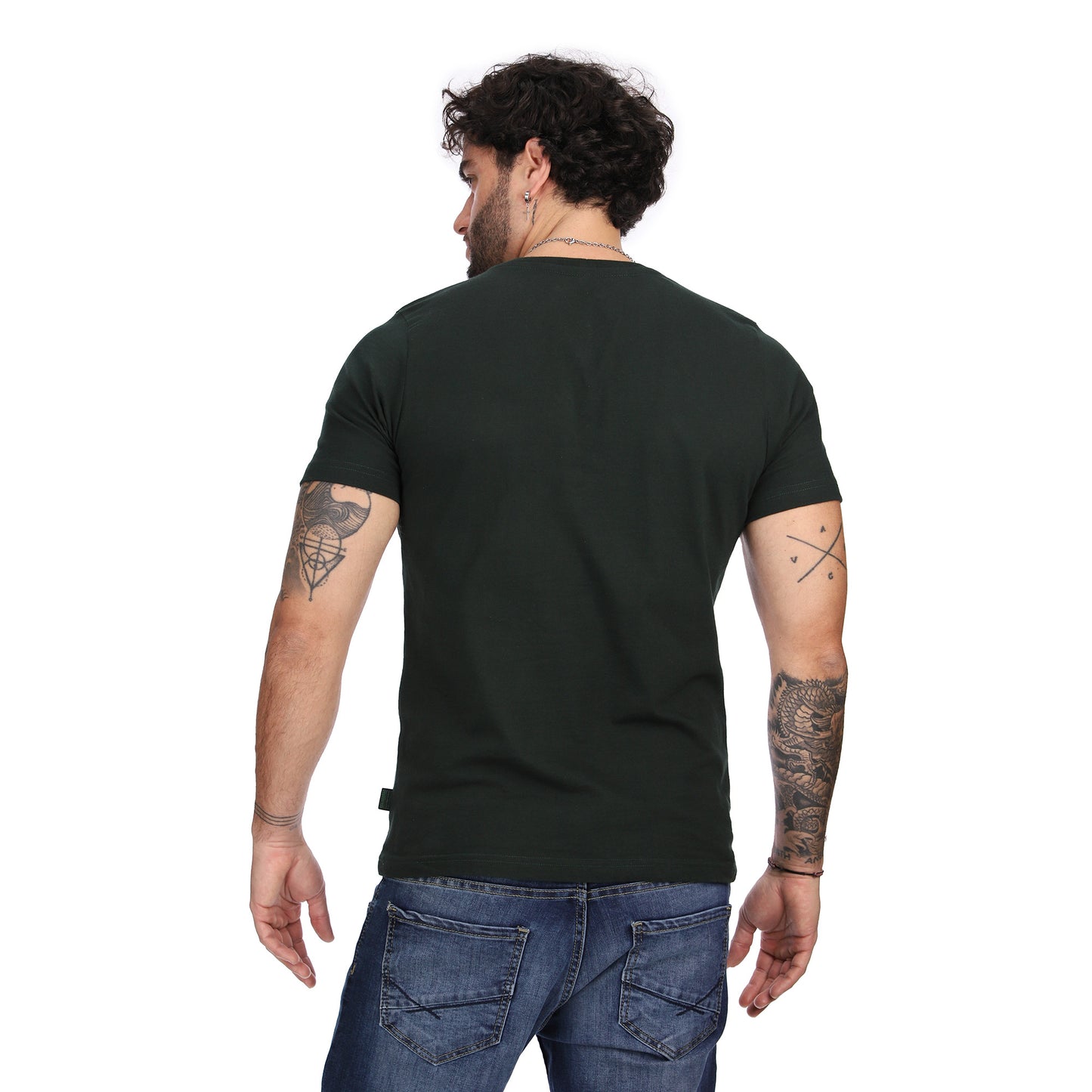 Playera Manga Corta De Águila Con Letras Blancas Boy London