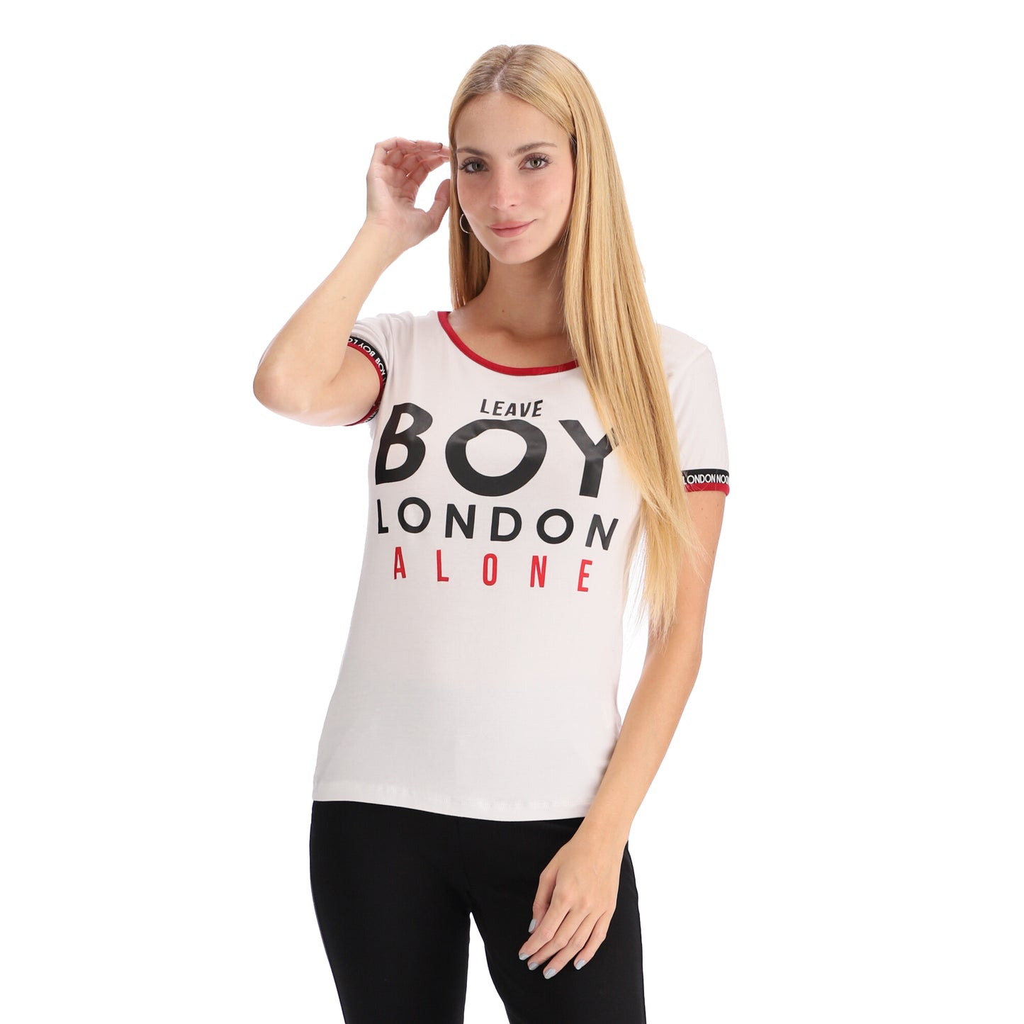 Blusa Blanca Ligera Mujer Manga Corta Leave Boy London Alone