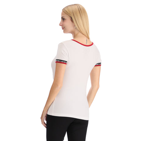 Blusa Blanca Ligera Mujer Manga Corta Leave Boy London Alone
