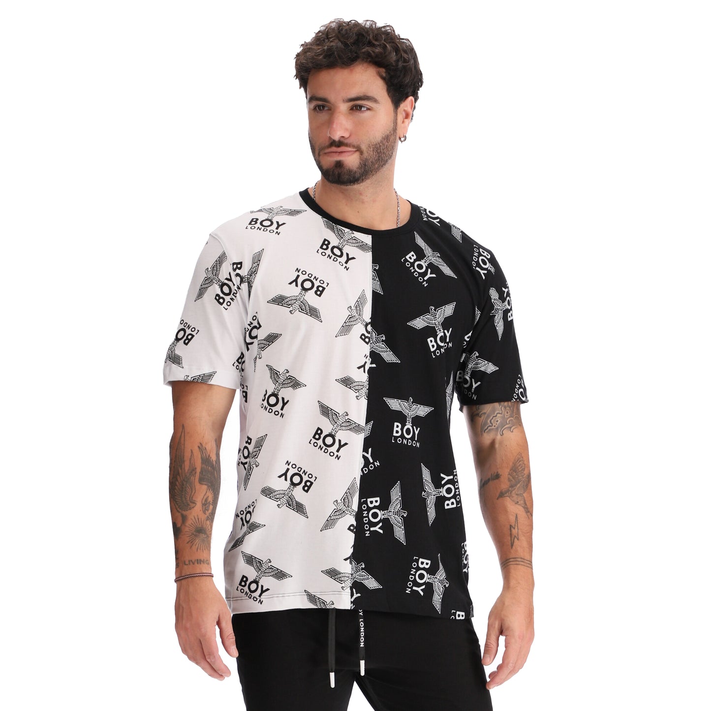 Playera De Algodon De Hombre Estampado Clasico Boy London