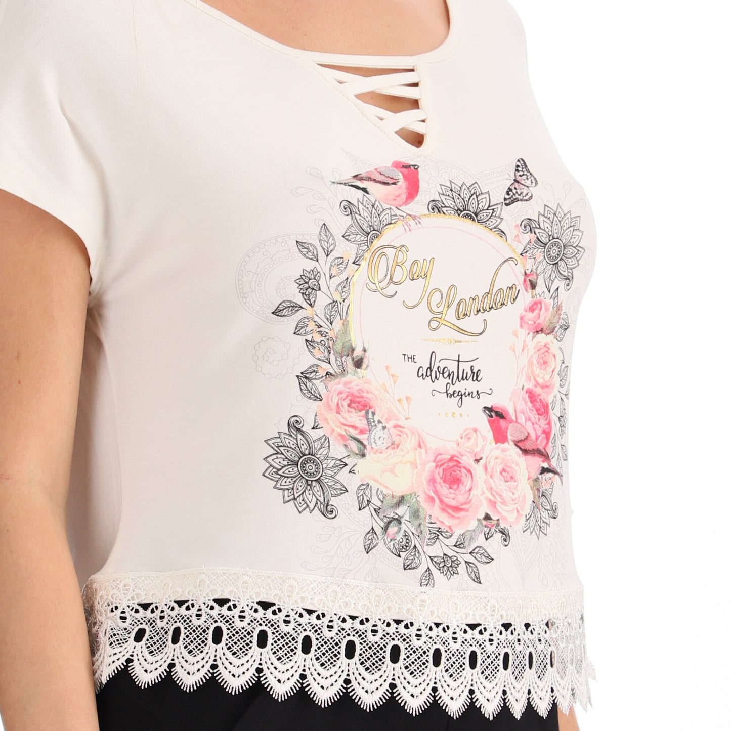 Blusa De Mujer Mandalas Mariposas Flores Encaje Boy London