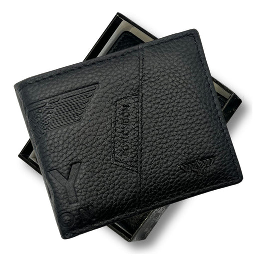 Cartera De Piel Para Hombre Negra Boy London Original