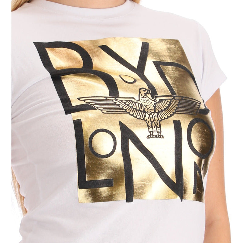 Playera Mujer Blanca Algodón Suave Casual Juvenil Boy London
