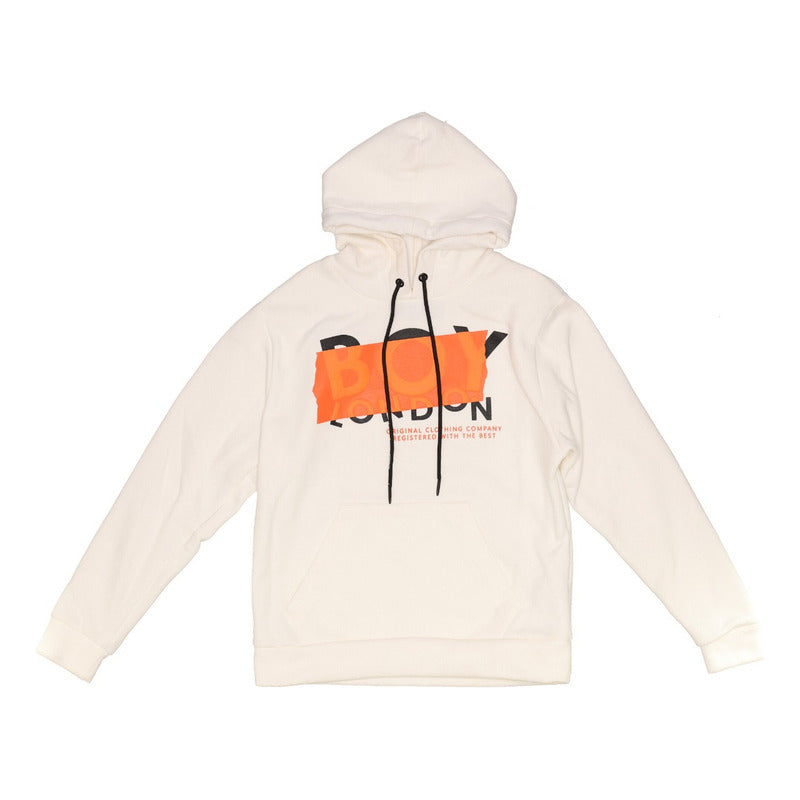 Sudadera Mujer Letras Texturizadas Hd Naranja Boy London