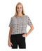 Blusa Crop Top Mujer Casual Clasico Letras Negras Boy London Blanco