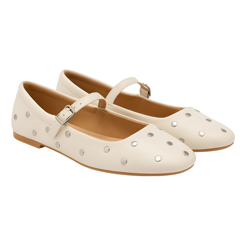 Ballerinas Flats Blancos De Mujer Cómodos Boy London Shoes