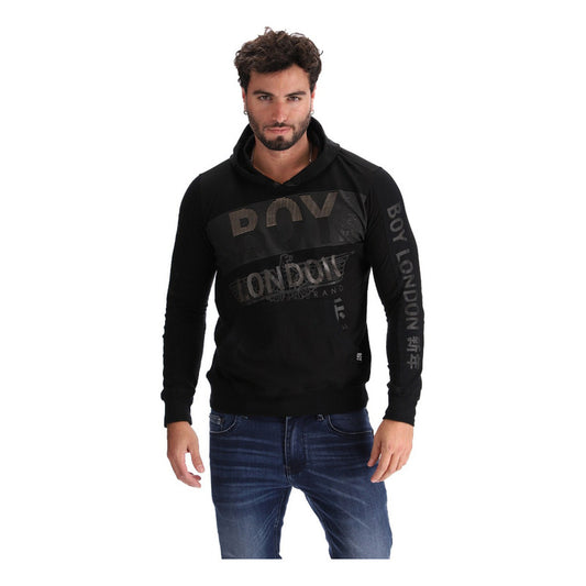 Sudadera Hoodie Ligera Negra Para Hombre Boy London