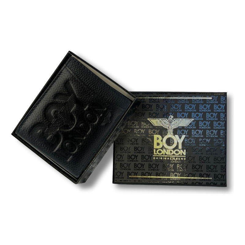 Cartera Negra De Piel Para Hombre Original Boy London