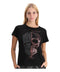 Playera Negra Mujer Silueta De Craneo Texturizado Boy London