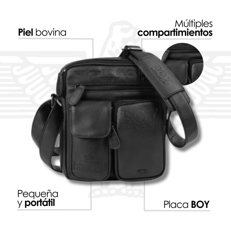 Set De Mariconera Y Cartera Piel Messenger Hombre Boy London