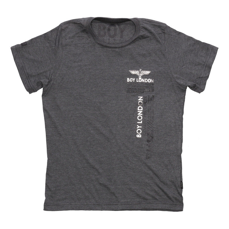 Playera Gris Hombre Manga Corta Estampado Foil Boy London
