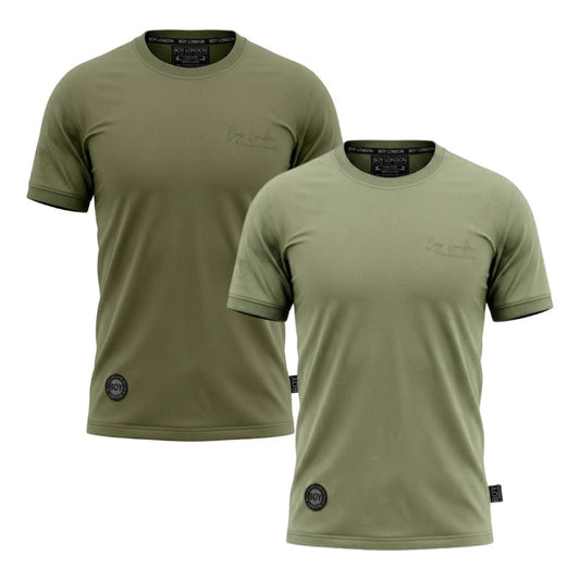 2 Pack Set Playera Verde Hombre Cuello Redondo Boy London Verde Mediana