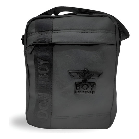Bolso De Hombro Messenger Para Hombre Bandolera Boy London Acabado De Los Herrajes Negro Color Negro Mate Diseño De La Tela Lisa