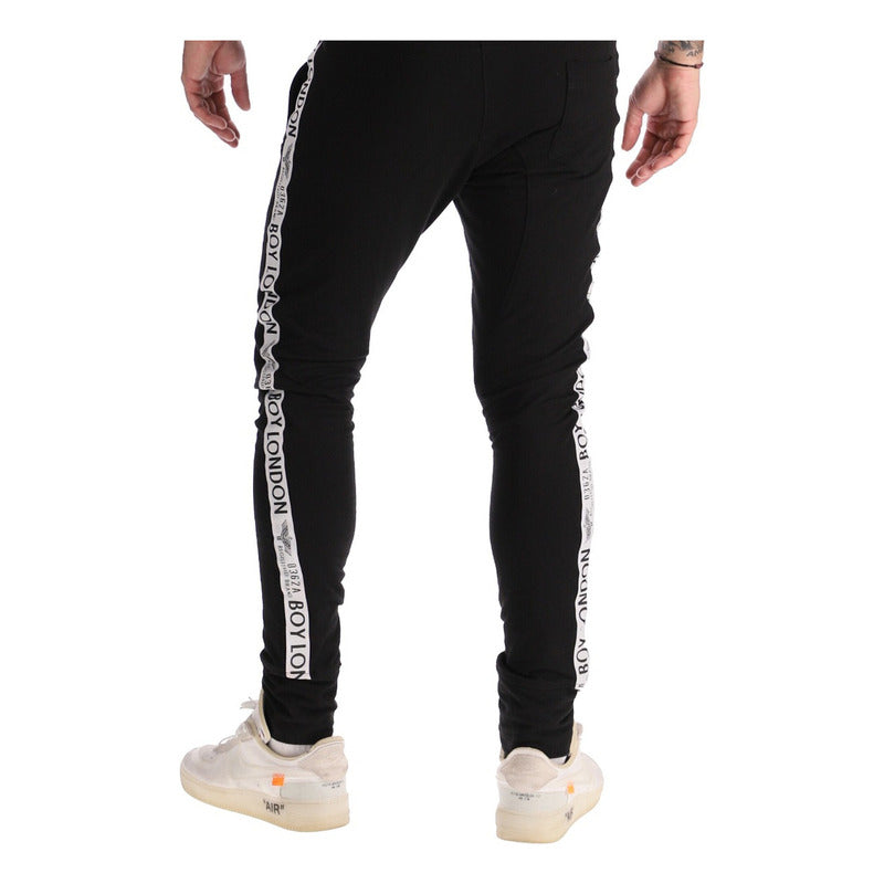 Pants Negro Para Hombre Jogger Elastico Deportivo Boy London