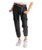 Pantalon Vinipiel Jogger Negro Cinturon Bolsillos Boy London