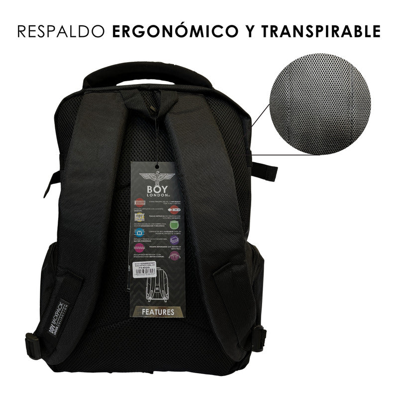 Mochila Reforzada Backpack Escolar Ejecutiva Ergonómica Boy London