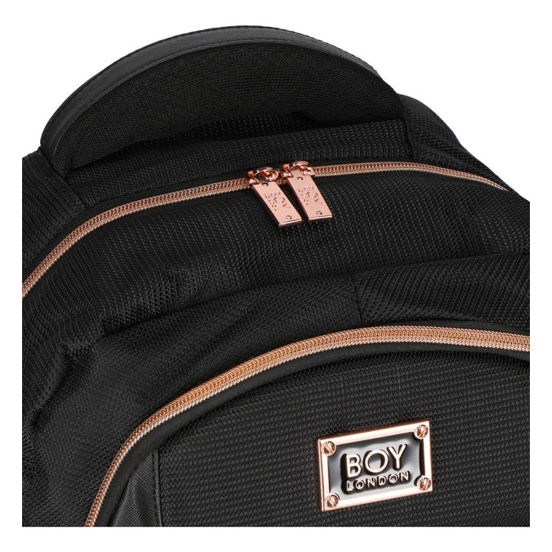 Backpack Mochila Mujer Cierres Rose Gold Casual Boy London