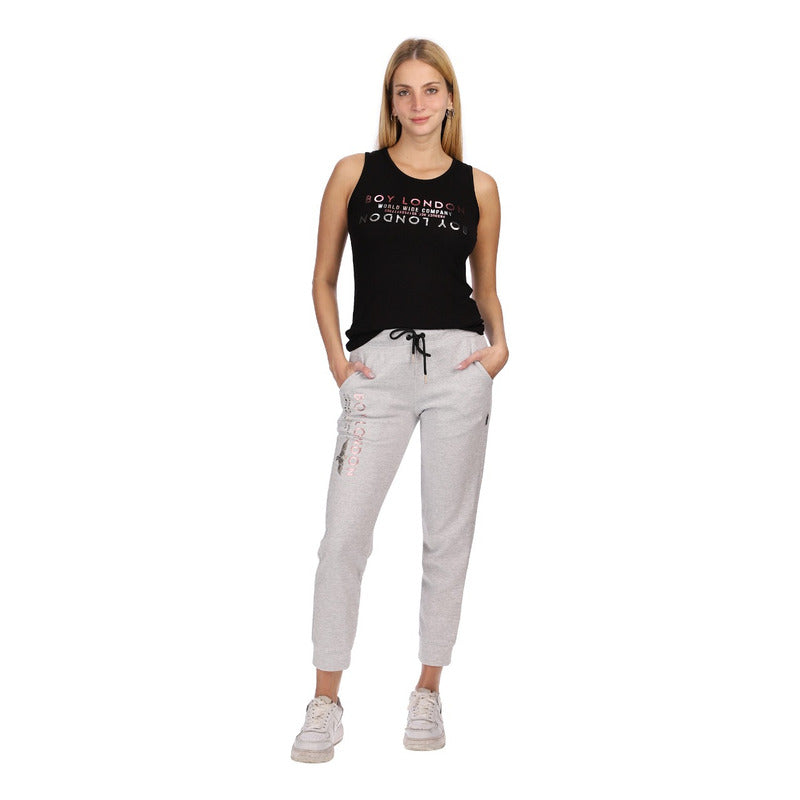 Pants Gris Mujer Jogger Deportivo Training Boy London Sport