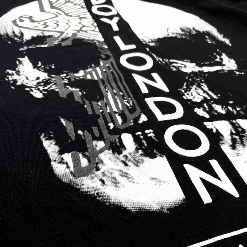 Playera Manga Corta De Hombre Calavera Con Logo Boy London