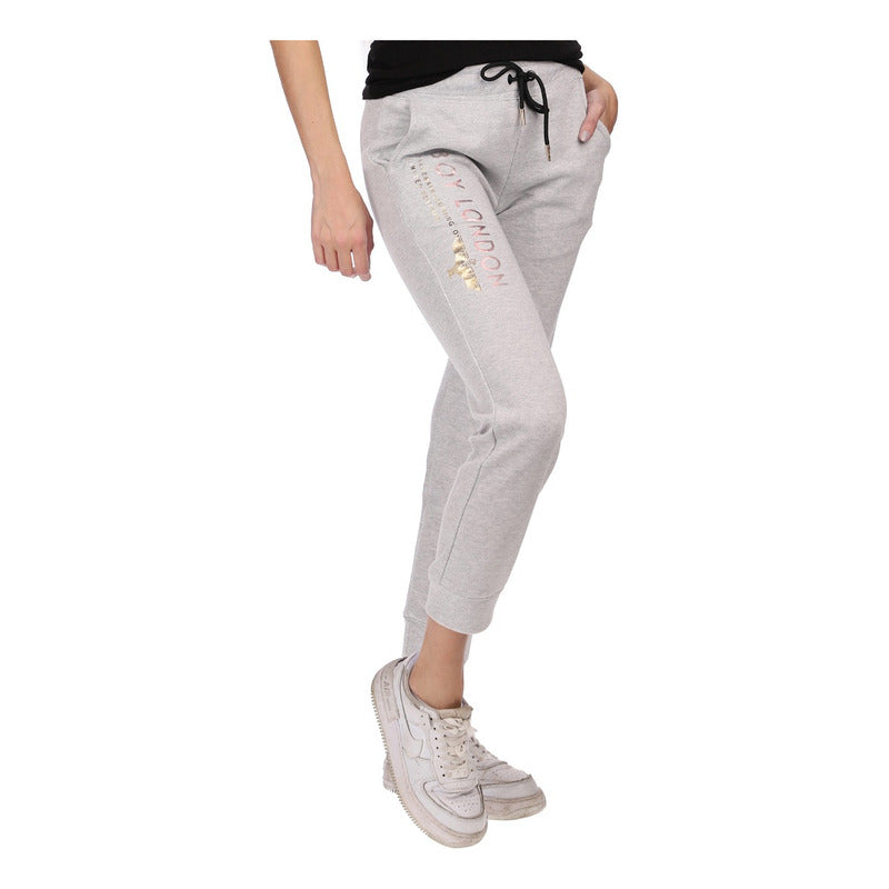 Pants Gris Mujer Jogger Deportivo Training Boy London Sport