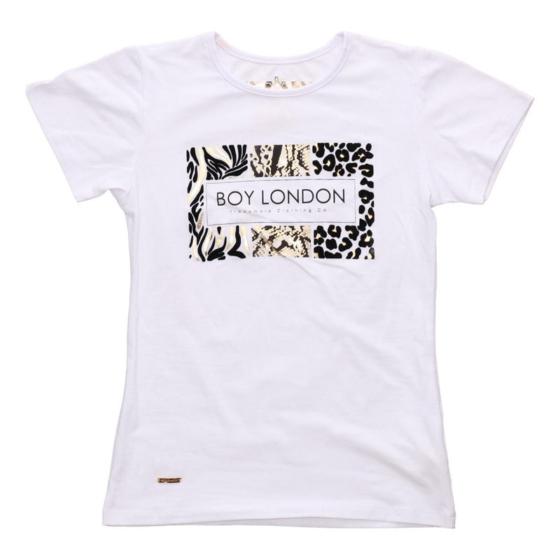 Playera Blanca Para Mujer Animal Print Trademark Boy London