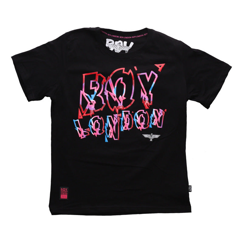 Playera Negra Para Hombre Letras De Colores Boy London