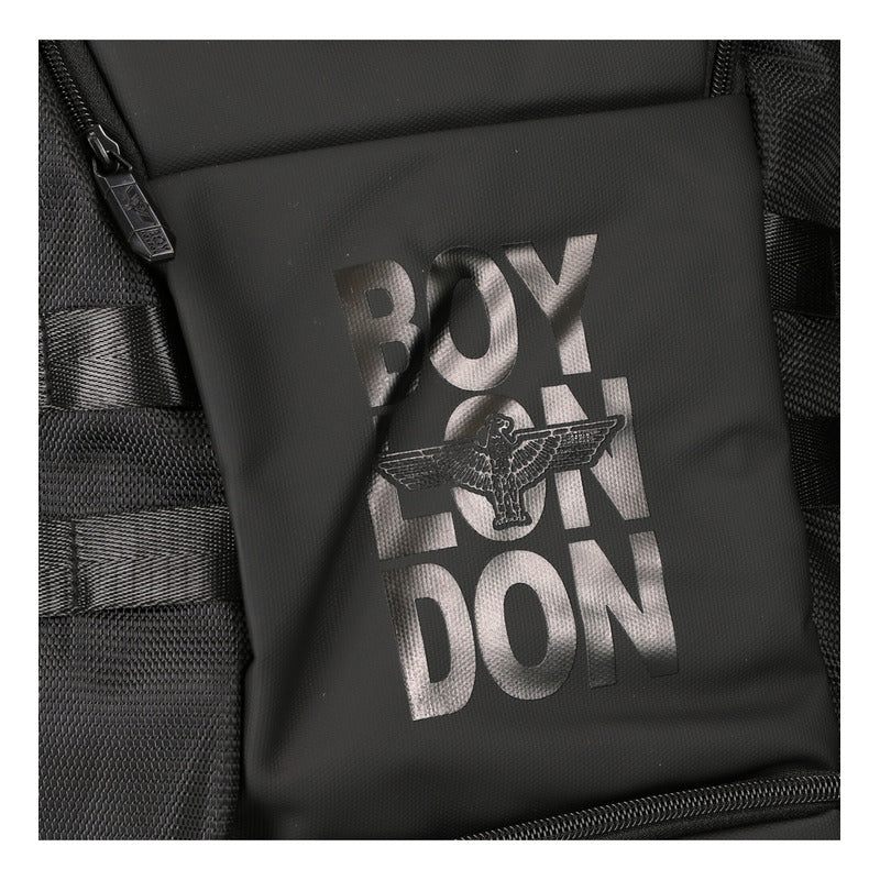 Backpack Mochila Laptop Pc iPad 15 Escolar Boy London Color Negro Diseño De La Tela Liso