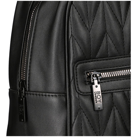 Mini Mochila Negra Casual Para Mujer Antirrobo Boy London Negro Liso