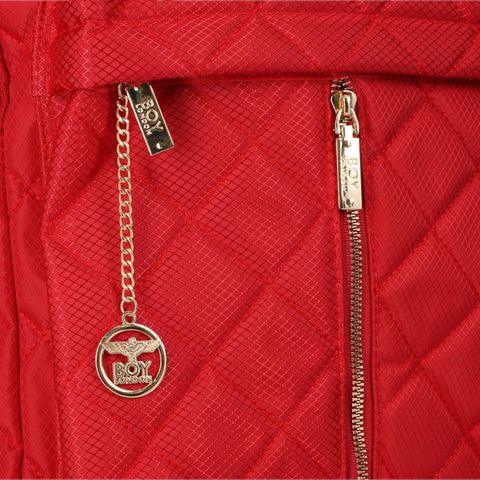 Mochila Casual Mujer Moda Urbana Boy London Color Rojo Liso