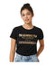Playera Negra Boy London Mujer Animal Print Dorada Negro