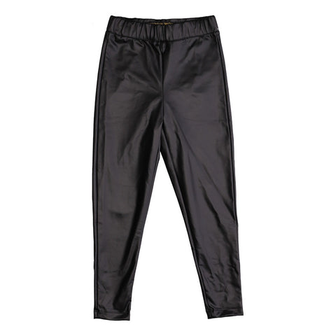 Leggins Vinipiel Negro Mallon Casual Mujer Placa Boy London