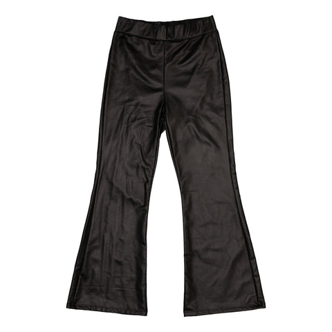 Leggins flare Negro Acampanado Para Mujer De Vinipiel Boy London