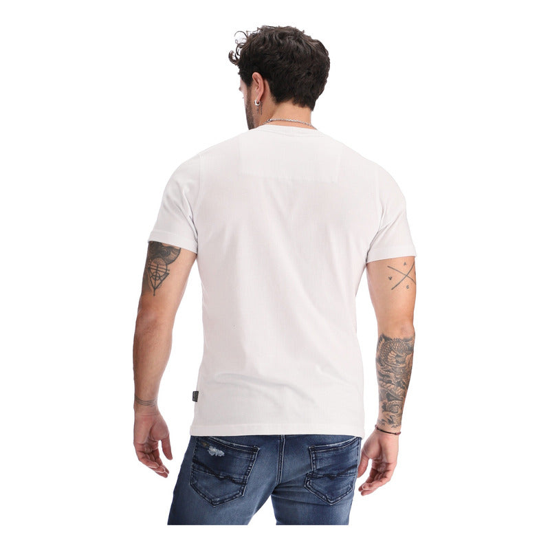 Playera Manga Corta Algodon Para Hombre Con Bolsa Boy London
