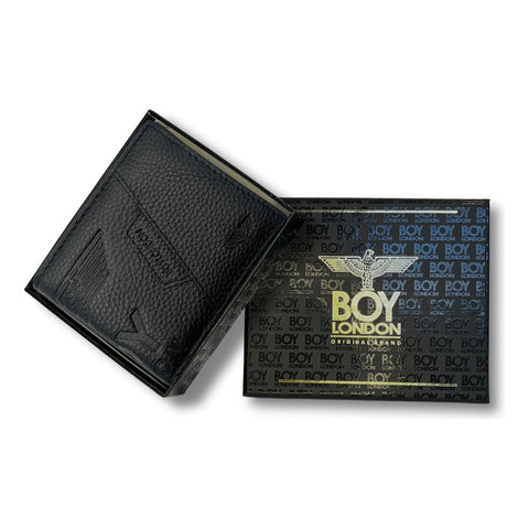 Cartera De Piel Para Hombre Negra Boy London Original Negro 103